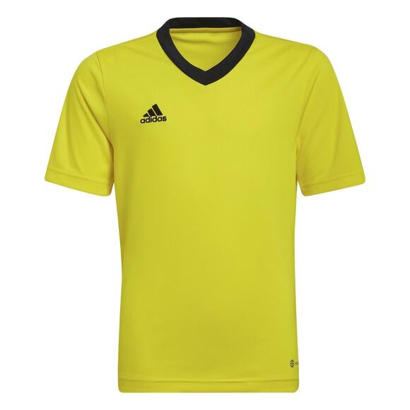 Youth Adidas Unisex Entrada 22 Soccer Jersey Team Yellow Black Size Medium - Picture 1 of 5